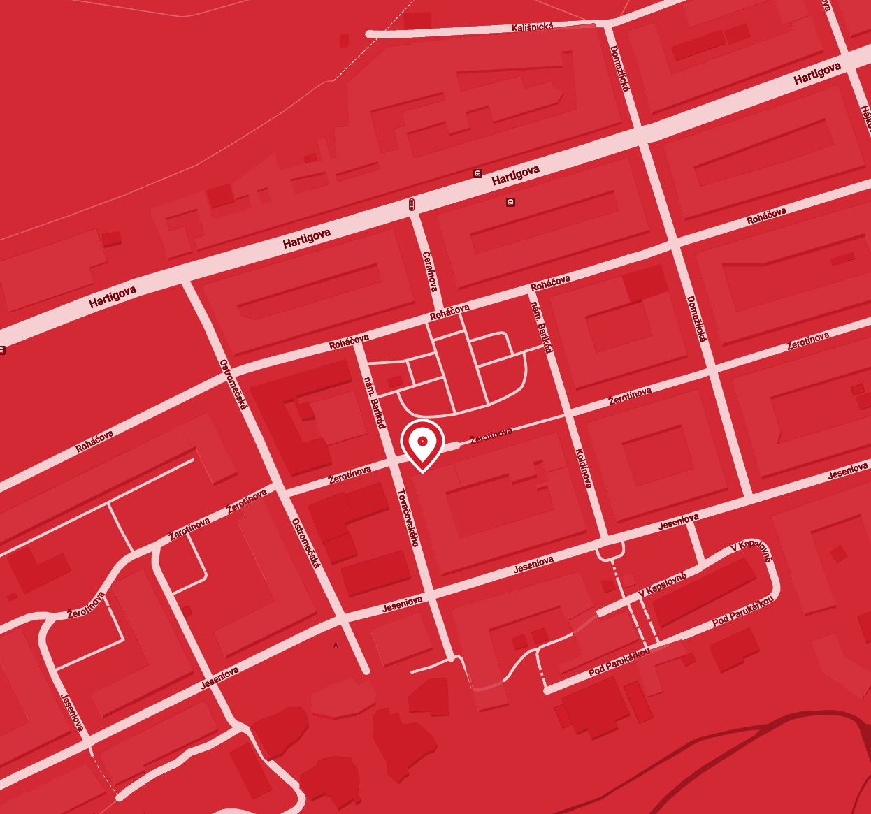 Mapa polohy sídla Media Factory