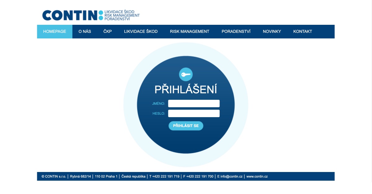 Contin COS website screenshot